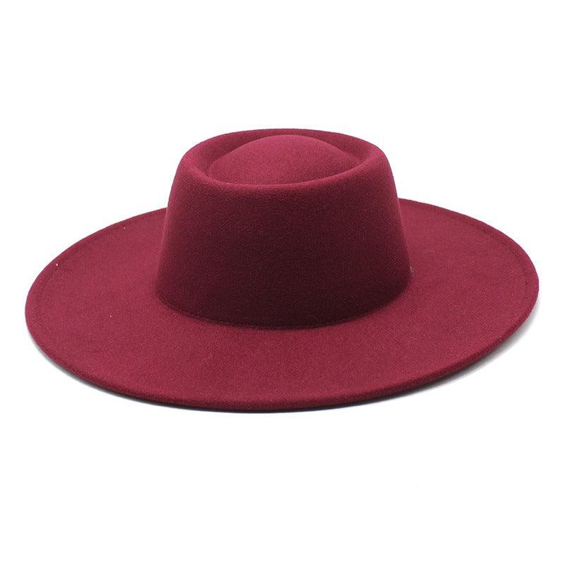 Ella Wide Brim Wool Jazz Hat – Stylish Felt Hat in 16 Colors