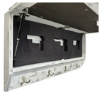Winter Family Tree Gun Concealment Decor - Handcrafted Wooden Gun Cabinets - Gun Shelf Hidden Storage for Rifles, Shotguns, & Handguns - Quick Access Hidden Wall Safe