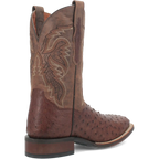Dan Post Alamosa (Chocolate/Brown) - Men's Ostrich Skin Leather Cowboy Boots