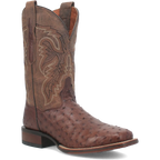 Dan Post Alamosa (Chocolate/Brown) - Men's Ostrich Skin Leather Cowboy Boots
