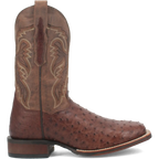 Dan Post Alamosa (Chocolate/Brown) - Men's Ostrich Skin Leather Cowboy Boots