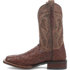 Dan Post Alamosa (Chocolate/Brown) - Men's Ostrich Skin Leather Cowboy Boots