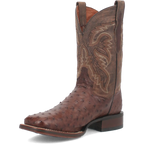 Dan Post Alamosa (Chocolate/Brown) - Men's Ostrich Skin Leather Cowboy Boots