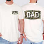 Dad, Camo, Camouflage, Father's Day, Husband, Guy Gift, Old School, Comfort Colors T-Shirt