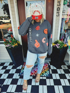 Custom Faux Patched Sweatshirt