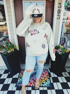 Custom Faux Patched Sweatshirt