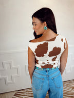 The Athens Top in Animal Print