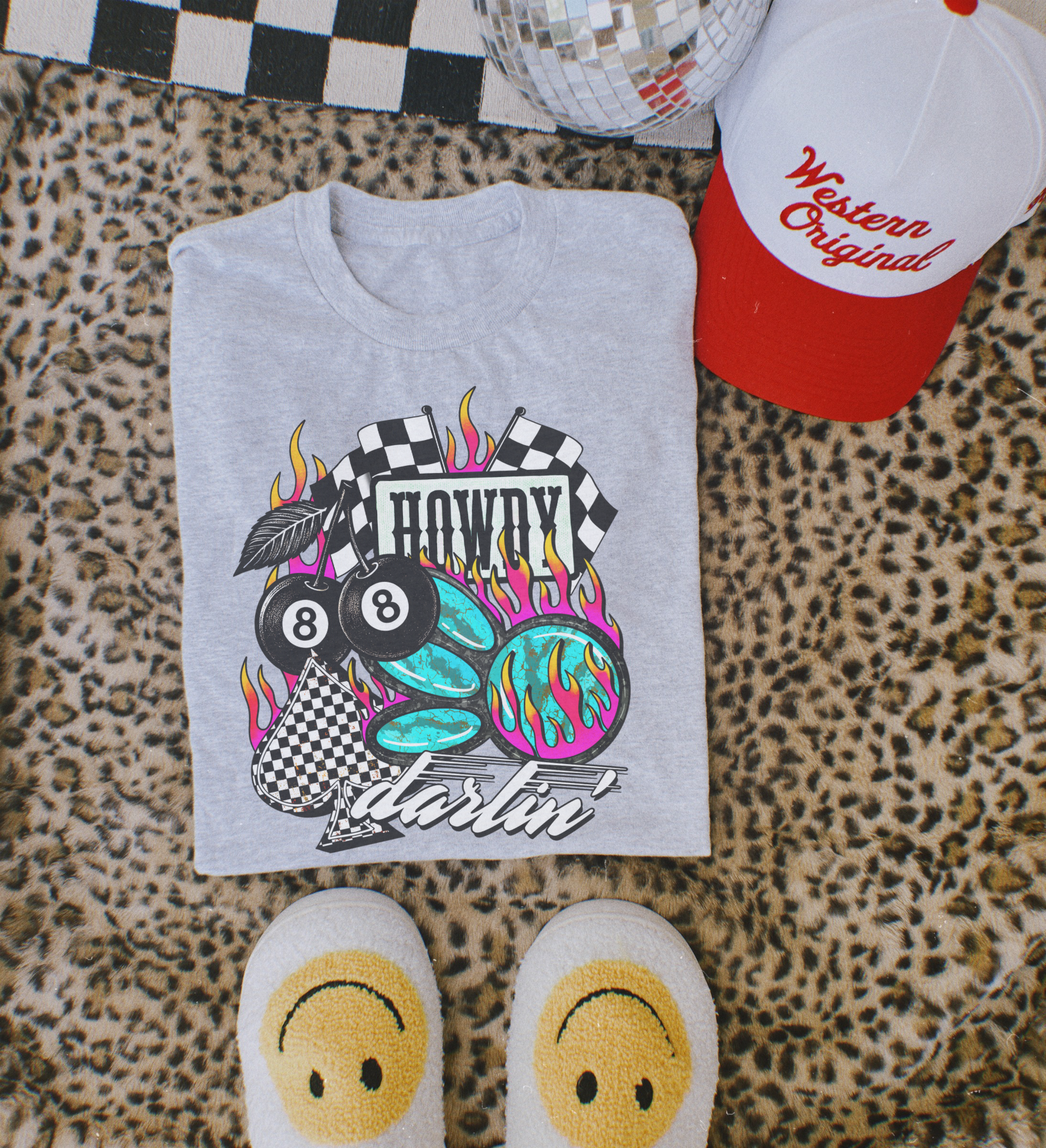 Howdy Darlin collage Sublimation Tee