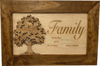 Decorative Secured Gun Storage Cabinet with Family Branches (Early American)