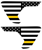 Thin Yellow Line Flag Vent Decals