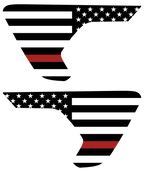 Thin Red Line Flag Vent Decals