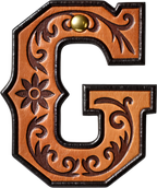Monogrammed Initial Western Leather Look Saddle Longhorn Cowboy Cowgirl Kitchen Dish Towels Made in America