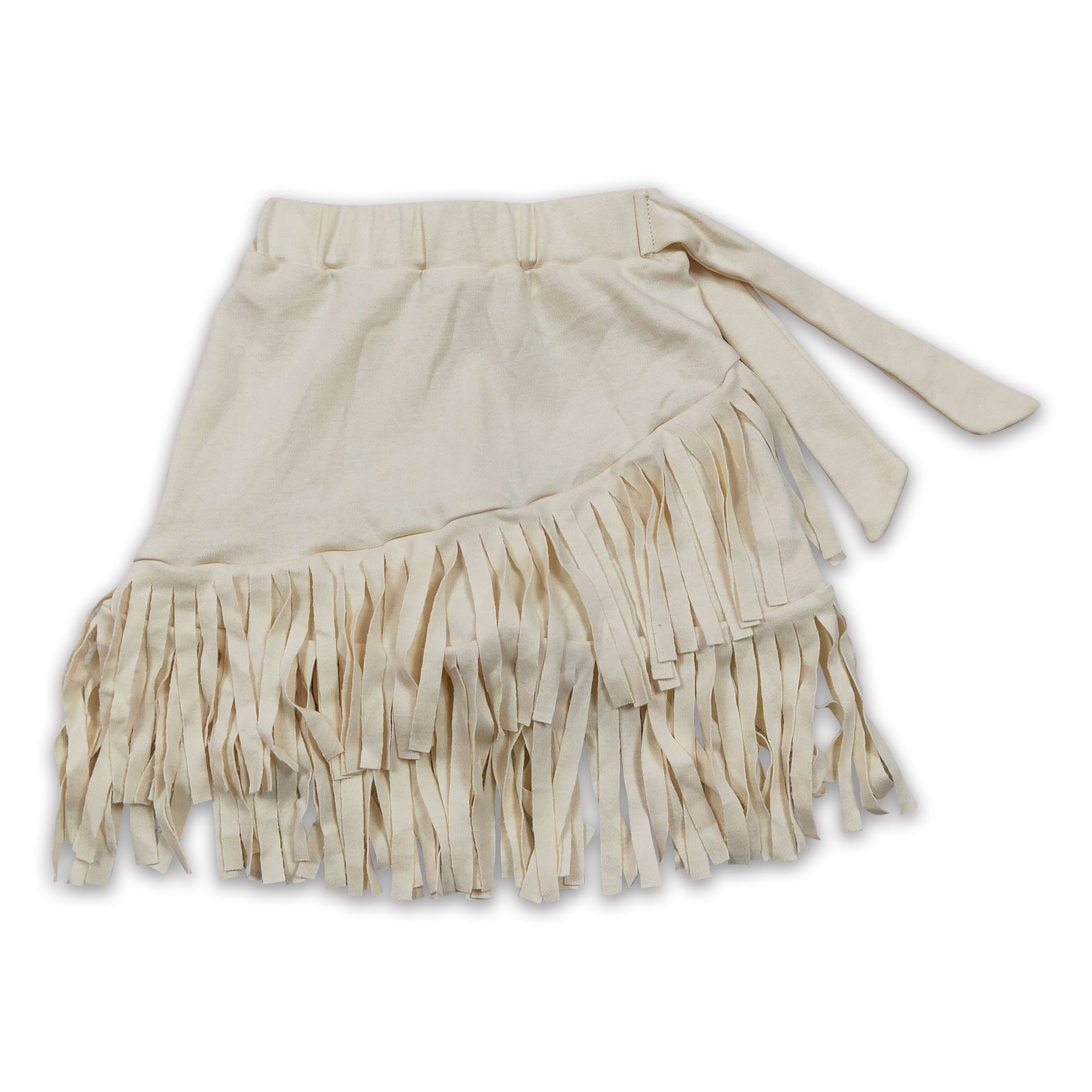 Beige Tassels Girls Western Skirt