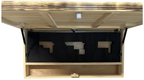 Classic Burnt Wood American Flag Gun Storage Cabinet (Gray)