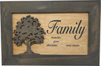 Decorative Secured Gun Storage Cabinet with Family Branches (Gray)