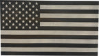 American Flag Decorative & Secure Wall-Mounted Gun Cabinet (Gray & White)