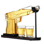 Hittcraft Pistol Decanter Set with Display Stand & Shot Glasses