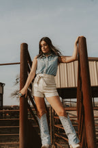 The Luxor Shorts in Ecru LARGE