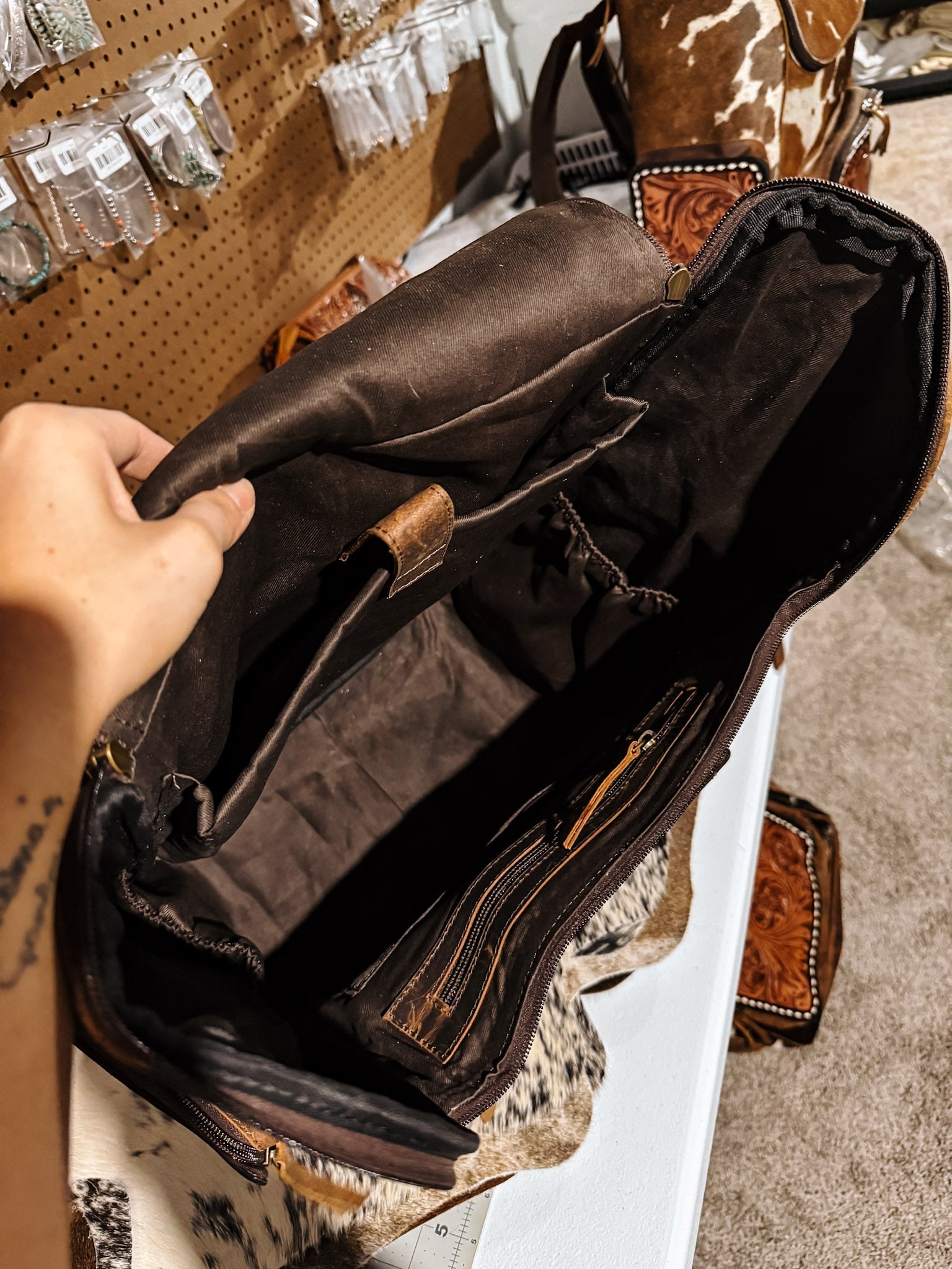 Evangeline Cowhide Backpack #79