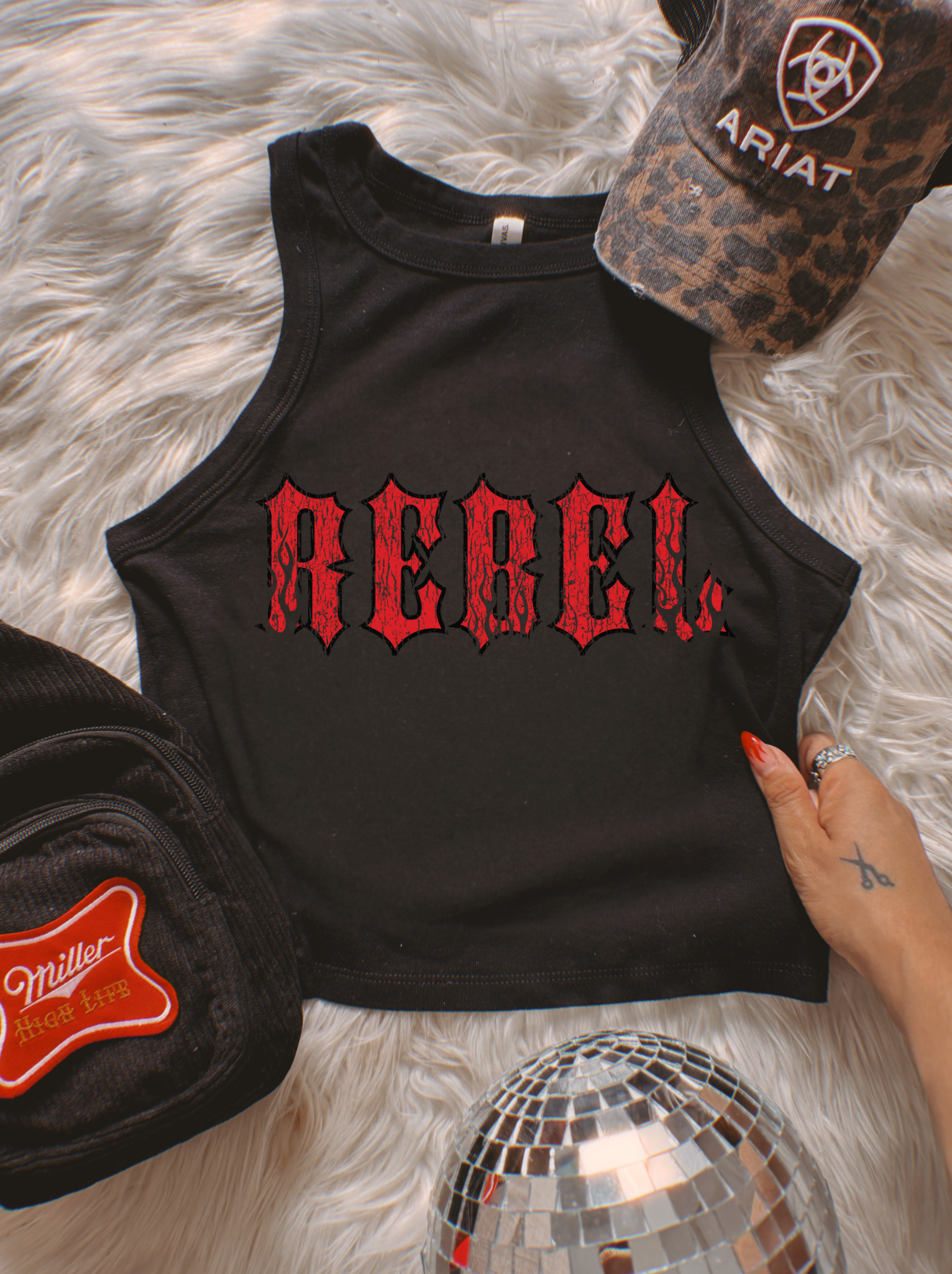 Rebel ribbed racer Tank