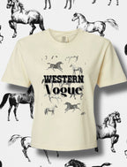 Wild Horses Western Vogue Cropped T-Shirt