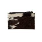 Bifold Cowhide Card Holder: Black