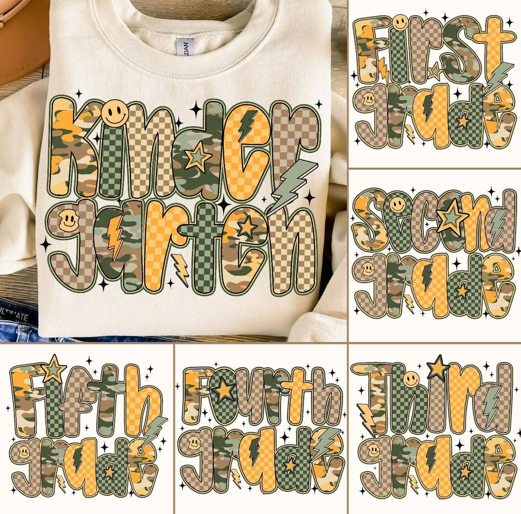 Custom Grade/Name Tee (camo)