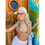 Rhinestone Adorned C.C Ball Cap - Black