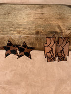 Hand Tooled Leather Earrings