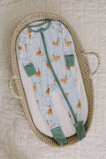 Little Duckling Bamboo Zipper Romper: 0-3m