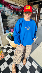 Smiley Jesus Graphic Sweatshirt