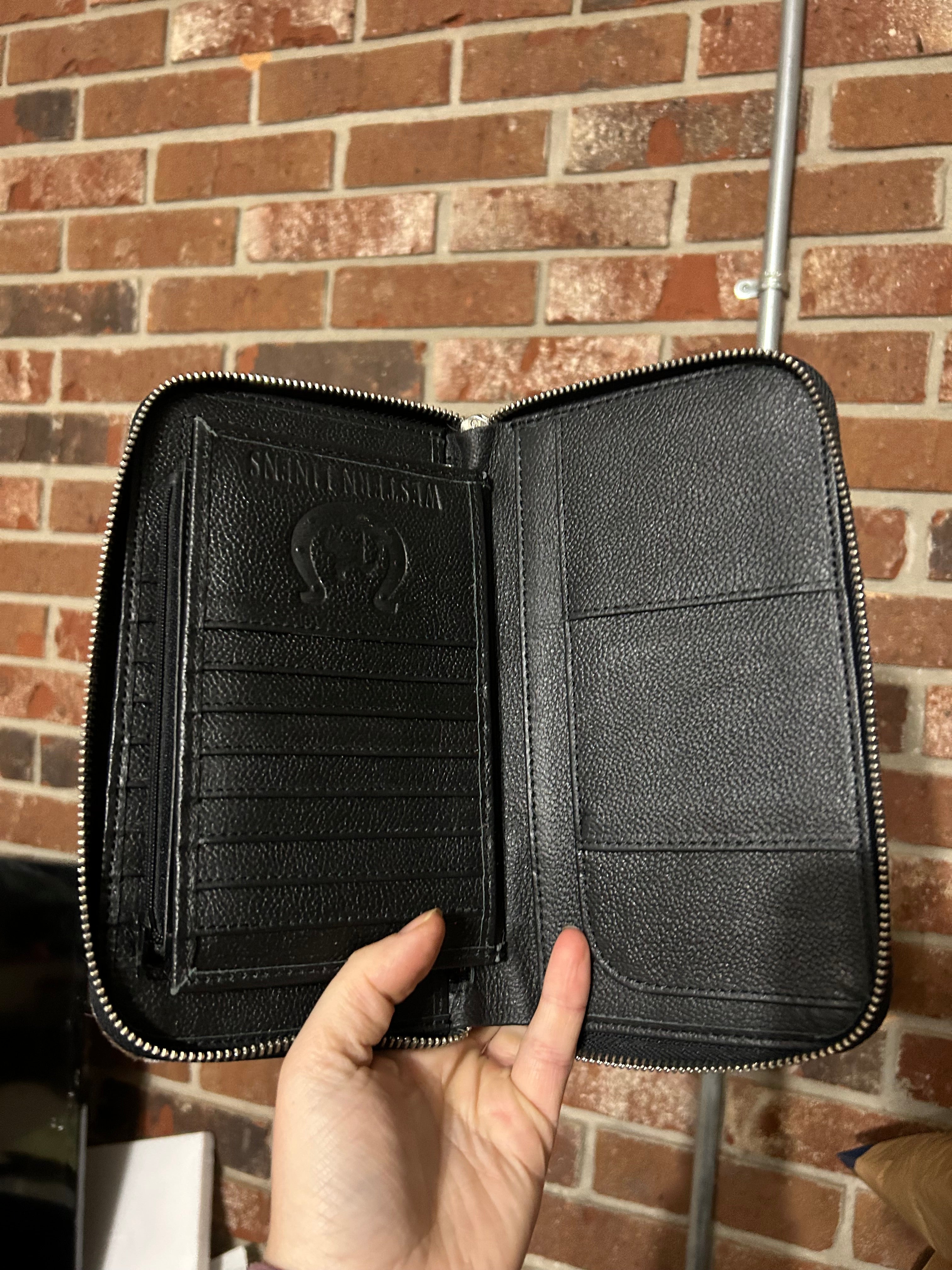 Cowhide With Mirror Wallet