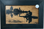 Rather Be Fishing Hidden Gun Safe - Handcrafted Gun Concealment Decor - Hidden Gun Shelf with Magnetic Lock for Quick Access - Hidden Wall Safe for Secure Storage - Made in USA