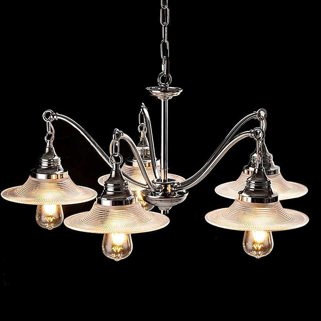 Farmhouse Glass Chandelier