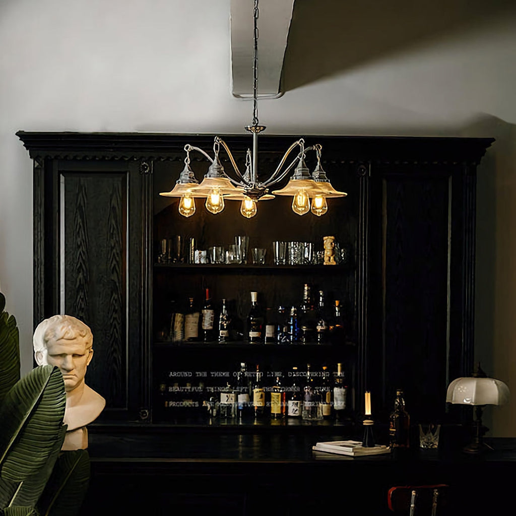Farmhouse Glass Chandelier