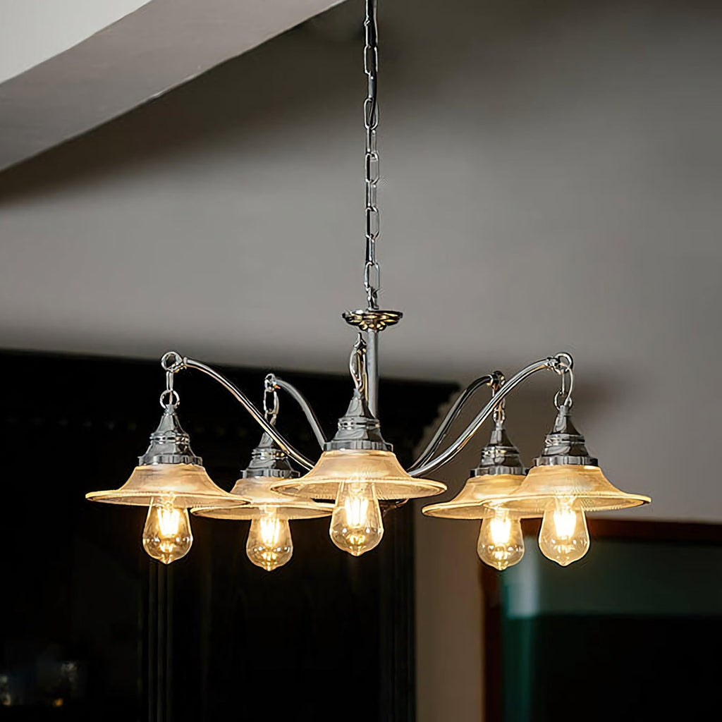 Farmhouse Glass Chandelier