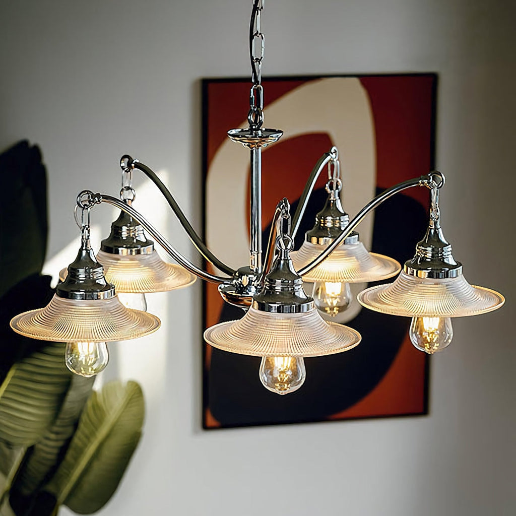 Farmhouse Glass Chandelier