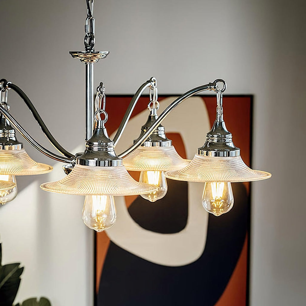 Farmhouse Glass Chandelier