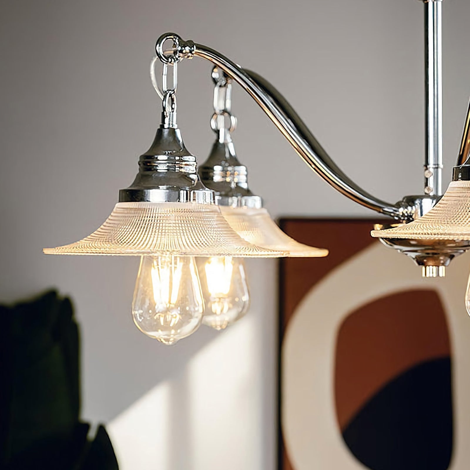 Farmhouse Glass Chandelier