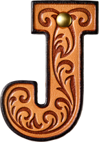 Monogrammed Initial Western Leather Look Saddle Longhorn Cowboy Cowgirl Kitchen Dish Towels Made in America