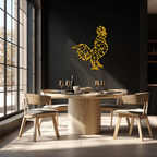 Geometric Rooster Metal Wall Art - Modern Farmhouse Decor - KAF149
