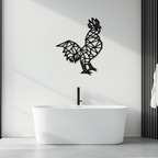 Geometric Rooster Metal Wall Art - Modern Farmhouse Decor - KAF149