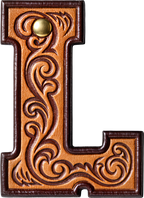 Monogrammed Initial Western Leather Look Saddle Longhorn Cowboy Cowgirl Kitchen Dish Towels Made in America