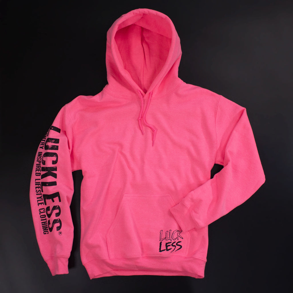 Look Pretty Play Dirty Neon Pink Hoodie