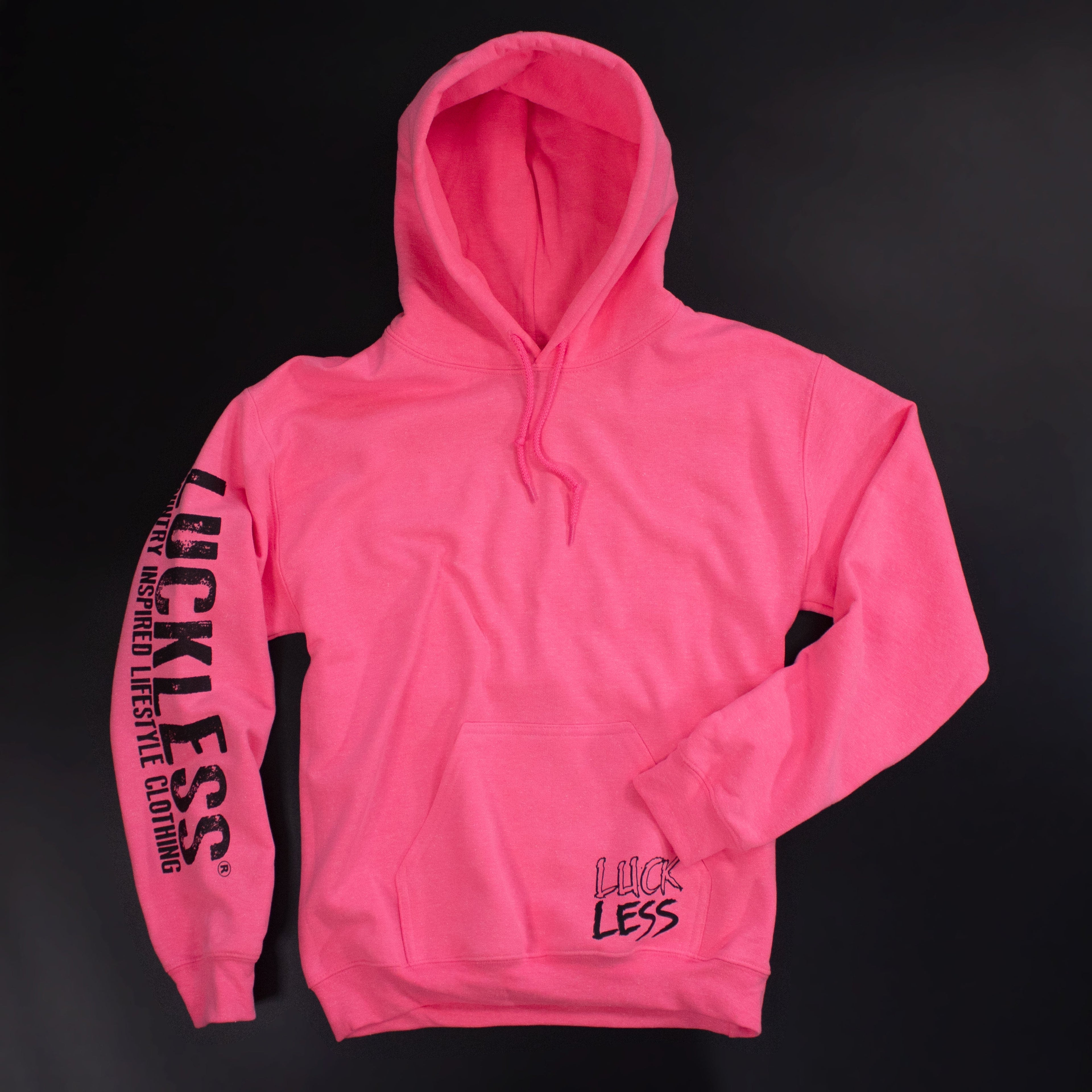 Look Pretty Play Dirty Neon Pink Hoodie