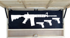 American Flag Challenge Coin Display and Hidden Gun Cabinet, Military Coin Holder Holds 100 Coins and is Ready to Hang, Large US Flag Patriotic Art 38.5" x 19.5"
