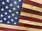 Large Red and Blue American Flag Hidden Gun Storage Cabinet