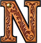 Monogrammed Initial Western Leather Look Saddle Longhorn Cowboy Cowgirl Kitchen Dish Towels Made in America