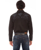 Scully Midnight Bloom - Embroidered Men's Western Shirt