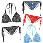 Paisley Retro Bikini Top & Bottoms